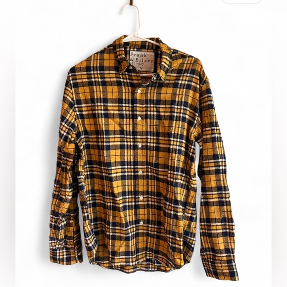 Frank & Eileen Finbar Orange Plaid Button Down - Picture 1 of 4